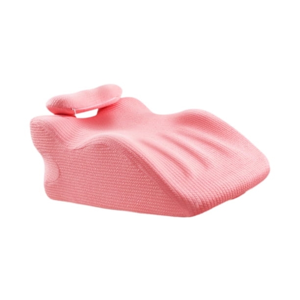 Almohada de apoyo para el cuello y la cara hacia abajo, almohada ergonómica para piernas y rodillas, almohada en cuña para sofá cama, para relajarse Rosa