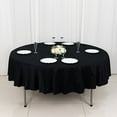 thumbnail image 3 of Balsa Circle 90" Round Cotton Tablecloths Wedding Linens Black, 3 of 8
