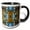 Black/White, variant on 3drose, Blue Brown Stone Mosaic Pattern, 11oz Magic Transforming Mug