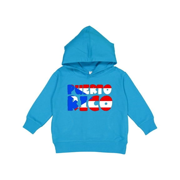 Inktastic Puerto Rico Flag in Text Toddler Hoodie