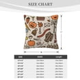thumbnail image 4 of ZICANCN Decorative Throw Pillow Covers , Halloween Doodle Autumn Couch Sofa Decorative Knit Pillow Covers for Living Room Farmhouse 24"x24", 4 of 8