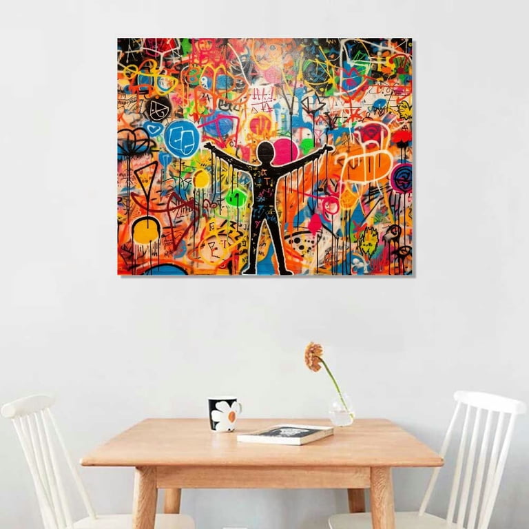 Robot Abstract Vintage For Kids Room MULTI TOILE murale ART Photo Print