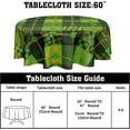 thumbnail image 2 of St Patrick''s Day Tablecloth Round 60 Inch Irish Shamrock Clover Green Patchwork Table Cloth Circle Saint Patricks Day Table Cover Tabletop for Home Decor Dining Room Kitchen Party Picnic, 2 of 6