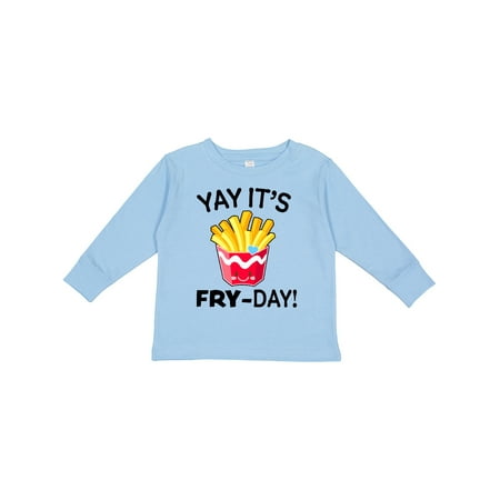 

Inktastic Yay Its Fry Day with Cute French Fries Gift Toddler Boy or Toddler Girl Long Sleeve T-Shirt