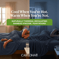 thumbnail image 3 of Aloha Soft by Cariloha Bamboo Viscose Sheets – 4-Piece Queen Sheet Set – 16 in Deep Pockets – Buttery Soft Cooling Sheets – Cape Blue, 3 of 8