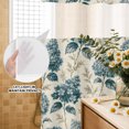 thumbnail image 2 of No Hook Shower Curtain, Vintage Hydrangea Floral Shower Curtains for Bathroom with See Through Top Window, Farmhouse Botanical Aesthetic Waterproof & Washable Bath Curtain Stall 48"x72", 2 of 5
