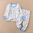thumbnail image 2 of MEZZALL Boys Pajamas Sets Comfortable Cartoon Print Loungewear Toddlers Soft Sleepwear Crew Neck Long Sleeve Tops And Pants Two Piece Pajamas Sets For Children Cozy Nightwear Stylish Homewear, 2 of 8