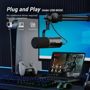 TONOR Dynamic Microphone, USB/XLR PC Microphone for Podcast, Recording, Live Streaming Gaming, TD510