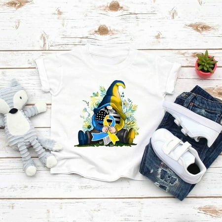 

THE WILD Casual Pretty Toddler Baby Kids Girls Boys Summer Sunflowers Bee Printed T-shirt Tops Clothes