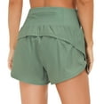 thumbnail image 4 of Womens High Waisted Running Shorts Quick Dry Athletic Workout Shorts with Mesh Liner Zipper Pockets, 4 of 14