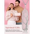 thumbnail image 4 of FOCALOOK Tree of Life Necklace for Women October Natural Rose Quartz Birthstone Necklaces Wire Wrapped Spiritual Reiki Hexagonal Healing Crystal Stone Birthday Christmas Jewelry Gift, 4 of 9
