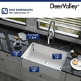 thumbnail image 6 of DeerValley DV-1K026 Ceramic Farmhouse Kitchen Sink with Grid and Strainer,30" L x 18" W x 10" H, 6 of 18