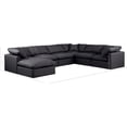 thumbnail image 3 of Meridian Furniture Indulge 140" Black Vegan Leather U-Shaped Modular Sectional, 3 of 10
