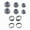 Color:DARK GRAY, variant on Silicone Ear Tips for Samsung Galaxy Buds FE Antislip Wing Tips Set In-Ear Earphone Cover Earbuds Eartips Set