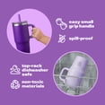 thumbnail image 2 of YAYA My First Travel Tumbler for Preschool & Kids 3+, Insulated Stainless Steel Tumbler with Reusable Silicone Straw & Spill-Proof Lid, Cup Holder Compatible, BPA-Free, 12oz, Purple, 2 of 8