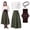 Green, variant on IROOZIGOTO Womens Renaissance Medieval 4 Piece Costume Set Off Shoulder Short Sleeve Tiered Maxi Skirt with Corset Belt White Olive Green for Cosplay Halloween Party