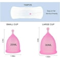 thumbnail image 5 of Menstrual Cup Reusable Period Cup Alternative to Tampon and Pad Medical Grade Silicone Cups Menstrual Disc is Hypoallergenic BPA Free Plastic Free Phthalate Free( Presented Travel Storage Cup), 5 of 5