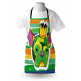 thumbnail image 3 of Bulldog Apron Green French Bulldog Head with a Crown on Colorful Grunge Brushstrokes Art Print, Unisex Kitchen Bib Apron with Adjustable Neck for Cooking Baking Gardening, Multicolor, by Ambesonne, 3 of 3