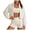 yue866-Beige, variant on Women's Full Zip Fleece Short Jacket Warm Winter Long Sleeve Stand Collar Sherpa Crop Coat Coffee M