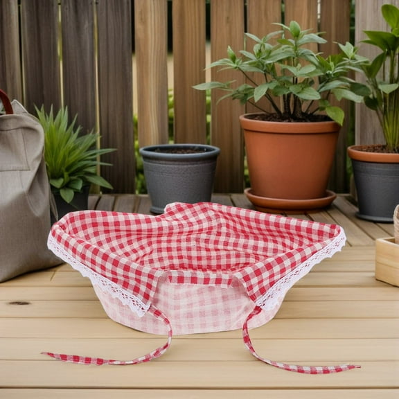 LOLIPPYY Set of 4 Decorative Boho Basket Liners Made from Cloth for Wicker and Wire Basket Replacement