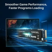 TOPESEL 512G PCIe 4.0 NVMe Gen 4 SSD NVMe M.2 2280 Internal SSD Up to 4900MB/s NVMe SSD Internal Solid State Hard Drive for PS5 PC Laptop
