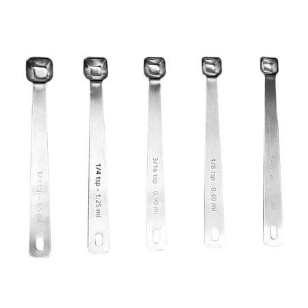 

1 Set 5pcs/set Measuring Spoons Mini Stainless Kitchen Accessory Graduated Steel Graduated Measure Scoops Kitchen Accessory