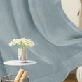 thumbnail image 3 of PrimeBeau Semi Sheer Linen Privacy Decor Grommet Curtains, 52 x 108 inch, 2 Panel Set, Teal, 3 of 7
