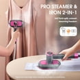 thumbnail image 7 of Steamer for Clothes,2-in-1 1550W Turbocharged Garment Steamer & Iron ,3 Levels Smart Control Steaming,1.2L Detachable Tank,Auto Shut-off,Self-Cleaning,Innovative Storage: Hang,Wall Mount, 7 of 7