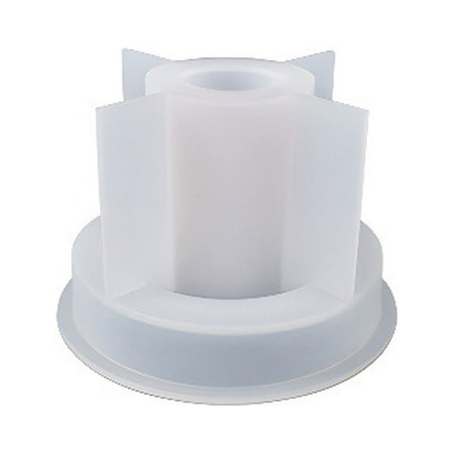 Epoxy Resin Pigment Aromatherapy Candle Pentagonal Star Hexagonal Circular Ring Candlestick Base Mould, Reusable Casting Epoxy Resin Mould for DIY Decor and Gifts