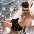 thumbnail image 2 of luoweisi Men's Beach Shorts Quick Dry Swim Trunks with Mesh Lining Halloween Bat L, 2 of 5