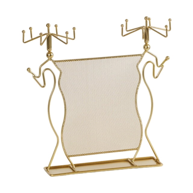 Stand de organizador de joyas Pendientes de almacenamiento de almacenamiento Gold Modern Servby Soporter Ratch de pantalla colgante para los anillos