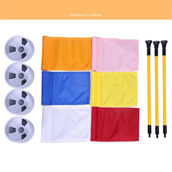 Orange Golf Green Flag, Two-Section Detachable Flagpole, Easy to Carry Green Target Flag Hole Cup