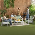 thumbnail image 4 of Juego de Muebles para Jardín, Set 4 Piezas, Sofá Doble, 2 Sillones y Mesa de Centro, Plástico Resistente RIMAX, 4 of 11