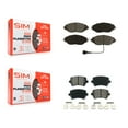 thumbnail image 1 of SIM Front Rear Semi-Metallic Brake Pads Kit for Car Volkswagen GTI CC KSM-100510, 1 of 8