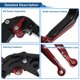 thumbnail image 4 of Palancas de freno y embrague cortas y largas para Kawasaki VERSYS 650 2015-2023, palanca de freno ajustable de motocicleta, aleación de aluminio, mango negro con extremo rojo, 4 of 6