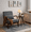 Gray&Brown Chair+Brown Coffee Table, variant on Ciphrias Accent Chair with Side Table Set, Antique Dark Grey Upholstered Armchair with Pillow Solid Wood Frame for Living Room Bedroom