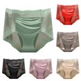 thumbnail image 5 of Oversized Underwear For Women Solid Color High Waisted Brief Lace Panties Sexy Lightweight Seamless Soft Ladies Brief, 5 of 5