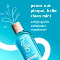 thumbnail image 2 of Hello Clean Mint Alcohol Free Mouthwash with Aloe Vera, 17.6 Fl Oz, Antigingivitis Gum Mouthwash with Farm Grown Mint, Fluoride Free, No Alcohol for Zero Burning, Vegan,, 2 of 9
