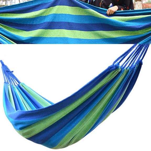 WHAMVOX 280x80cm Outdoor Travel Hammock with Stripe Pattern, Lightweight Portable Single Person Lounger