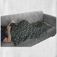 thumbnail image 6 of Acorn Soft Flannel Fleece Throw Blanket, Woodland Nature Illustration Mushroom Nuts Deer and Owl on Dark Green Background, Cozy Plush for Indoor and Outdoor Use, 60" x 80", Multicolor, by Ambesonne, 6 of 6