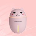 thumbnail image 3 of Mini humidificador de aire USB con difusor de aroma, luz LED pequeña y mini ventilador, ideal para aromaterapia (rosa), 3 of 7