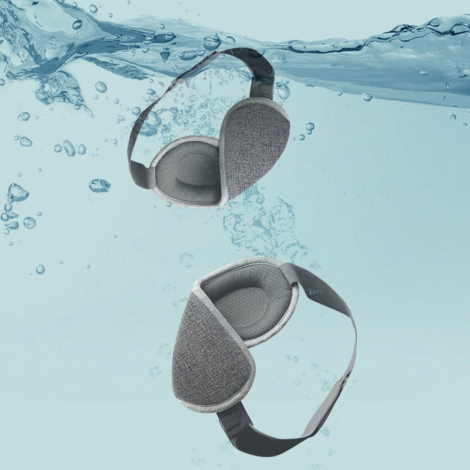 3D heated massage eye mask portable waterproof gray sleep shading eye protection
