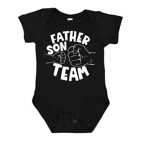 Inktastic Father's Day Father Son Team Parent Child Fist Bump Boys or Girls Baby Bodysuit