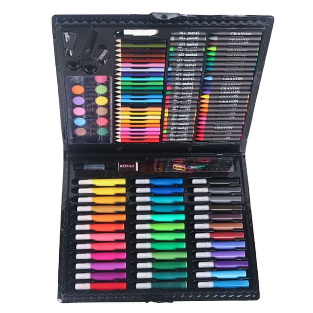 Kit de arte para niños de 150 piezas que estimula la creatividad, kit de dibujo lavable y de secado rápido para álbumes de recortes