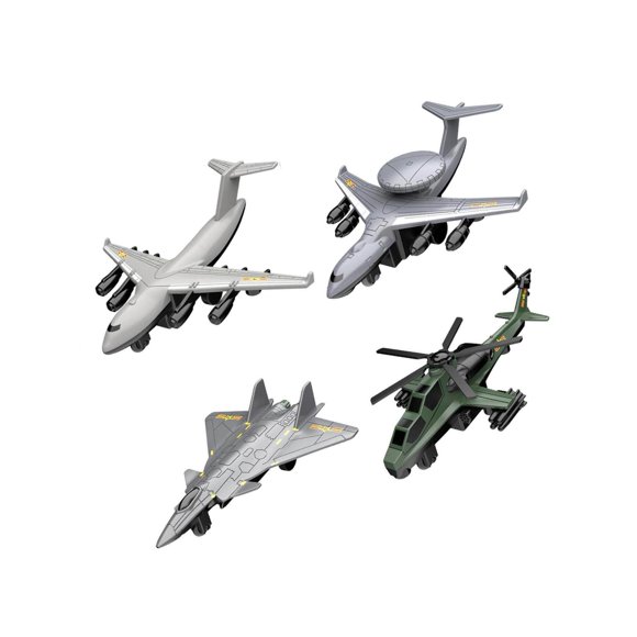4x Alloy Diecast Metal Jet Fighter Aircraft Fighter Gift Fighter Aircraft Fighter Plane Pullback Mechanism Fighter Toys Painting