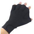 thumbnail image 2 of Guantes de natación palmeados para entrenamiento acuático, remos resistentes al agua, Web de mano para buceo (negro), Fitness, 1 par, 2 of 5