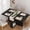 Black, variant on Foldable Dining Table, with Storage Drawer and 6 Wheels