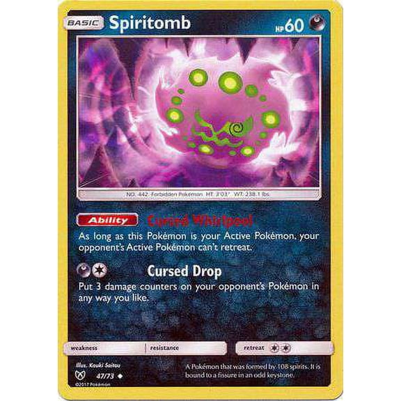Pokemon Shining Legends Uncommon Spiritomb #47