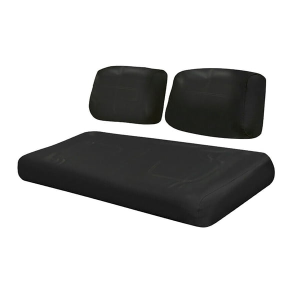 NATEFEMIN 3Pcs Black Leather Front Seat Covers Replacement for Club Car DS 1982-2000.5 Golf Carts
