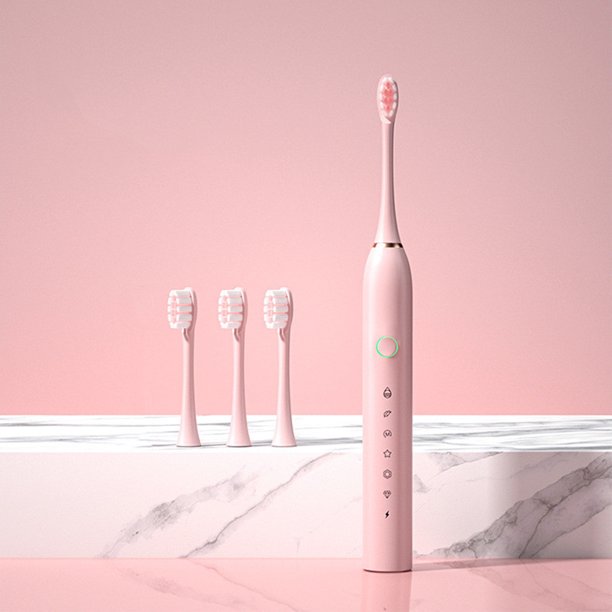 Teissuly USB Charging Electric Toothbrush, Electric Toothbrush With 4 Brush Heads, Smart 6-Modes Timer Electric Toothbrush IPX7 Water-Resistant Teissuly WER202311271069